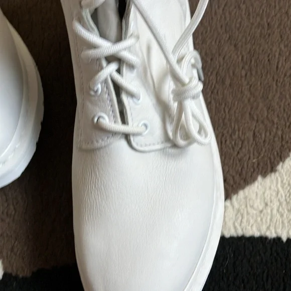 Dr Doc Martens white leather ankle boots mono virginia - Picture 5 of 7